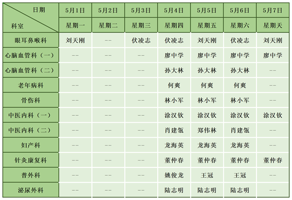 中医医院门诊排班表(5.1-5.10)_金城院区.jpg