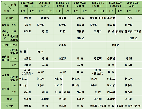 中医医院门诊排班表(5.22-5.28)_新政院区(2).png