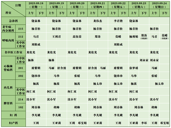 中医医院门诊排班表(9.18-9.24)_新政院区(2).png