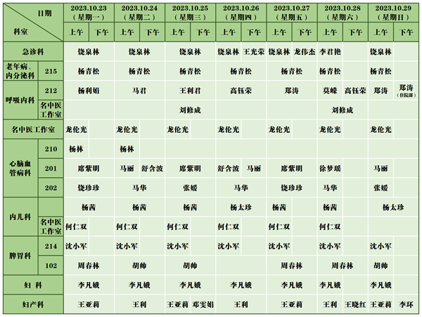 中医医院门诊排班表(10.23-10.29)_新政院区(4).png